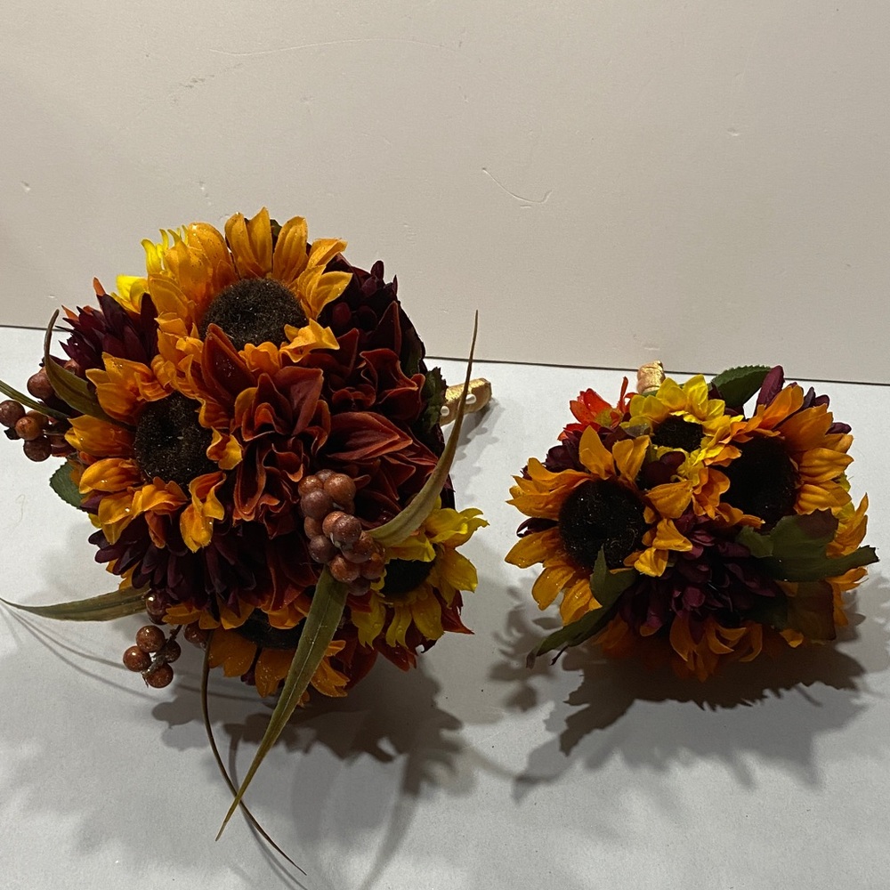 Sunflower and Berry Bouquet - Autumn Colors